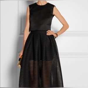 maje mesh pleated juliet skirt, black size 1 (US Small)